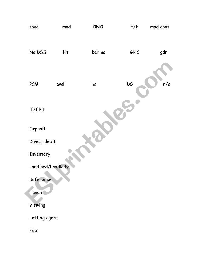 Accomodation worksheet