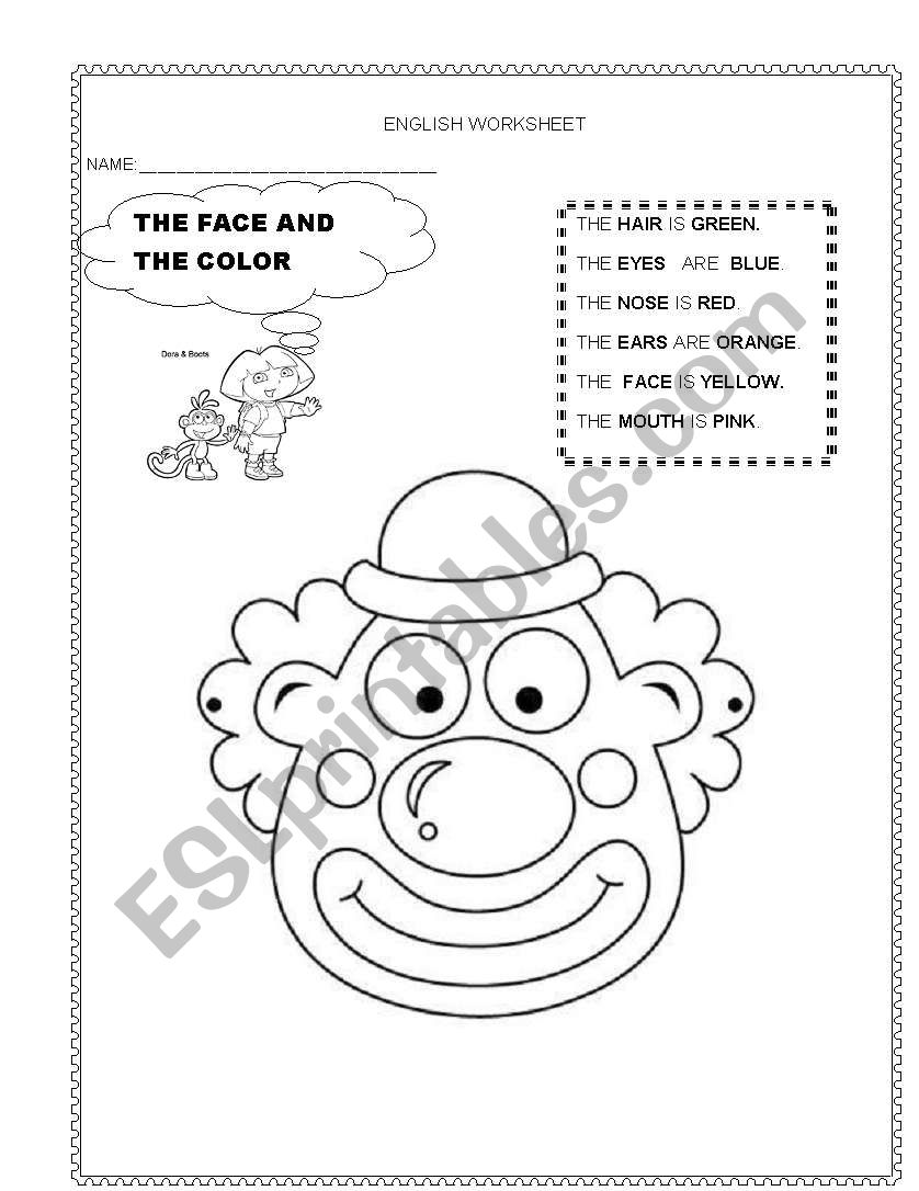 Clown перевод с английского. Клоун задания для детей. Face Worksheets. Клоун 1 класс с шаблонами. Parts of the face клоун раскраска.