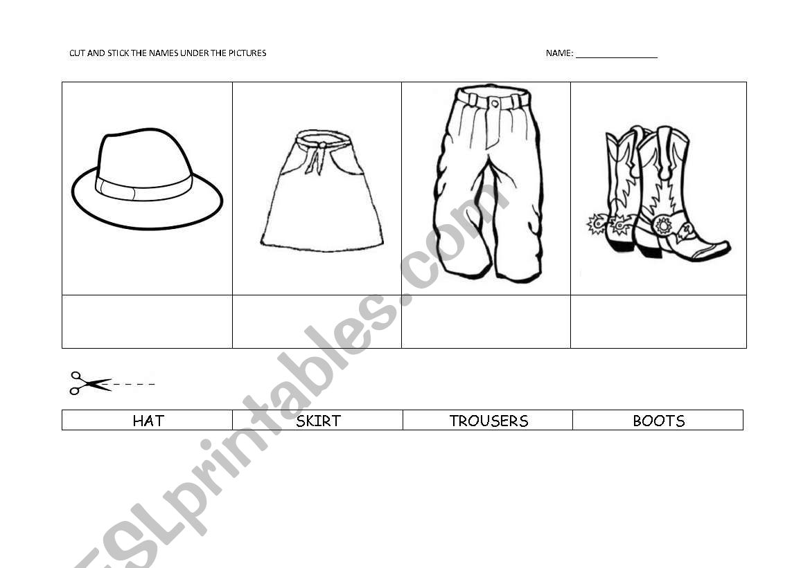 CLOTHES worksheet