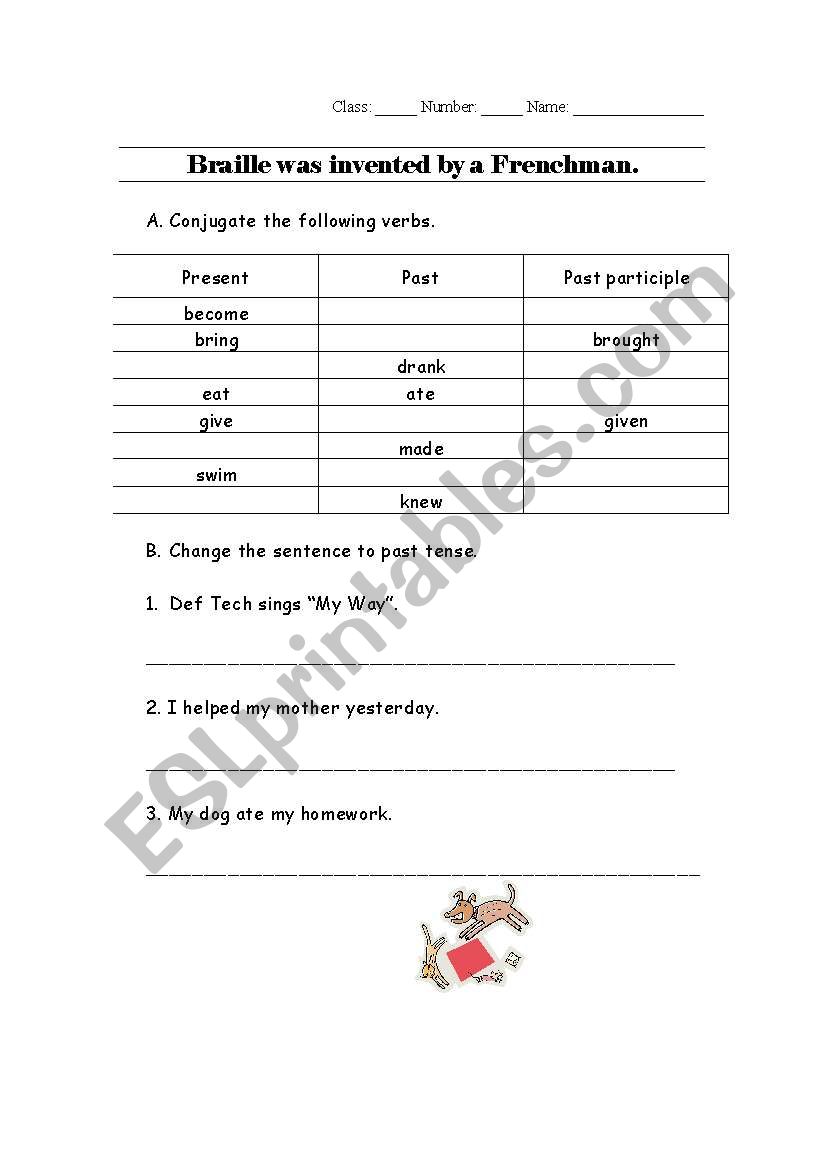 Past Participle - Writing Practice