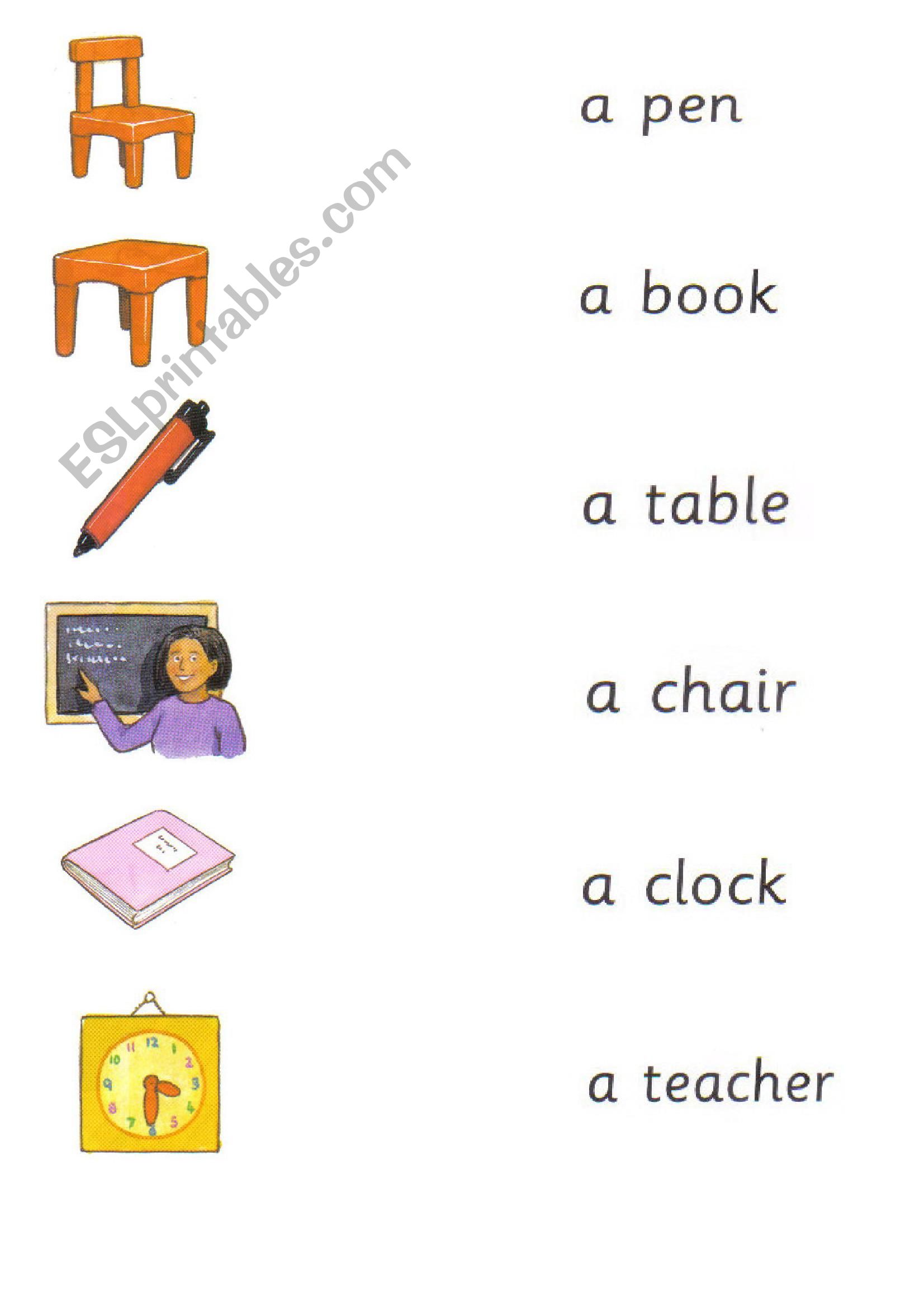 Happy House 2 school objects worksheet