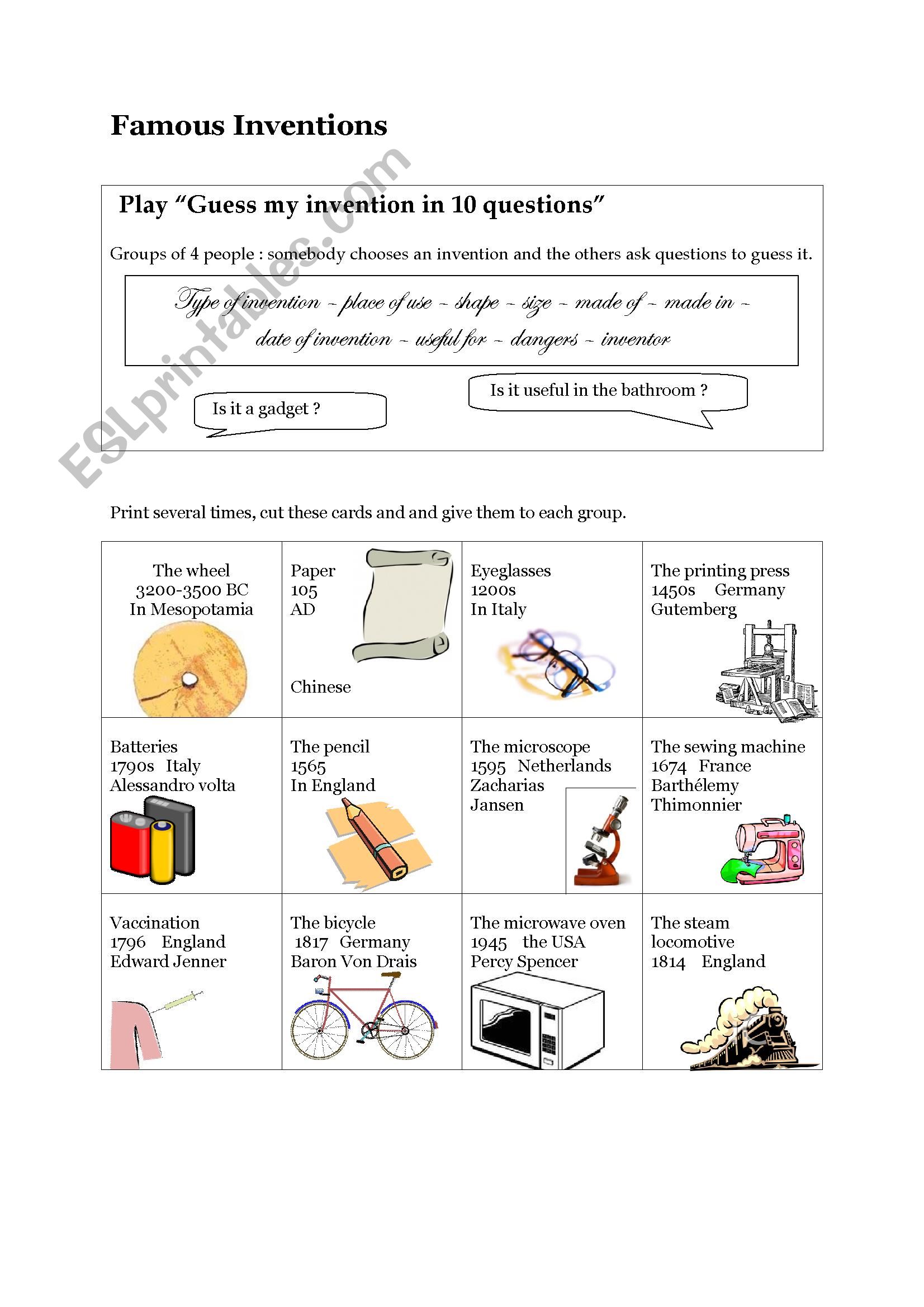 Inventors worksheets. Inventions Worksheets. Задания на тему Inventions. Inventions Worksheets задания. Inventions speaking Cards.