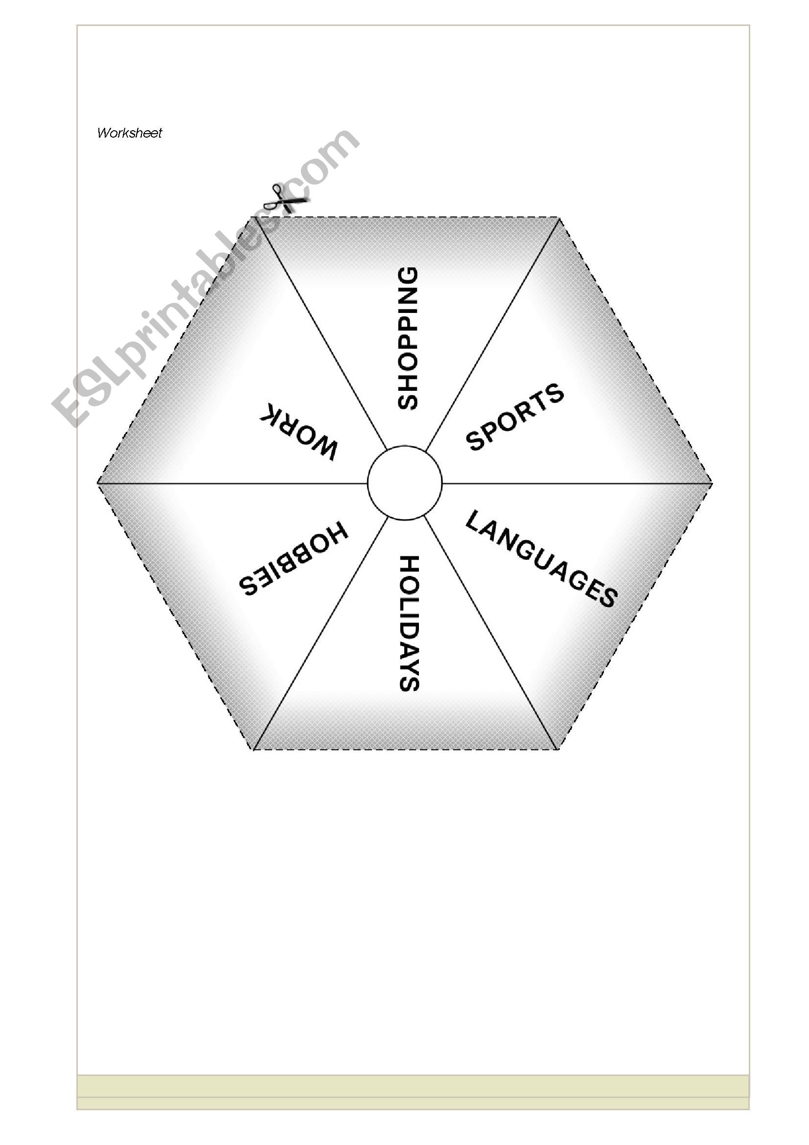 Spin the future worksheet