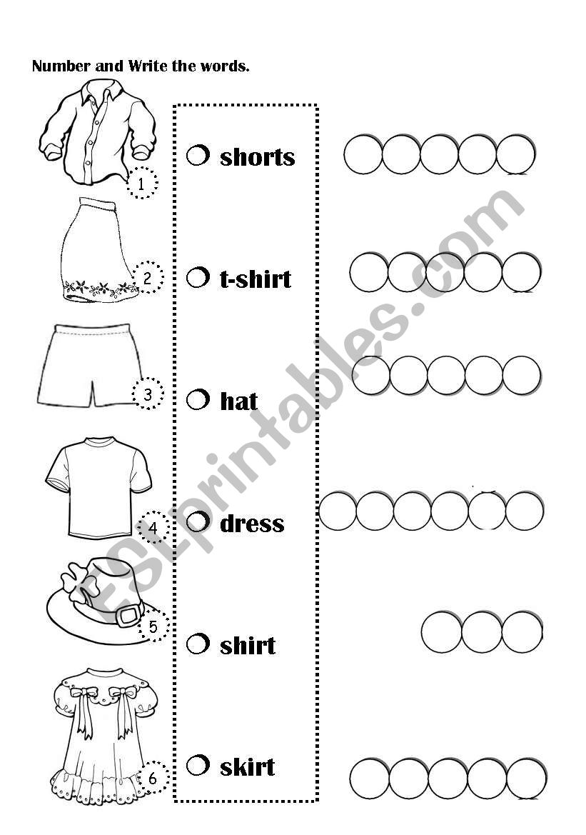 clothes - ESL worksheet by Vu Hong