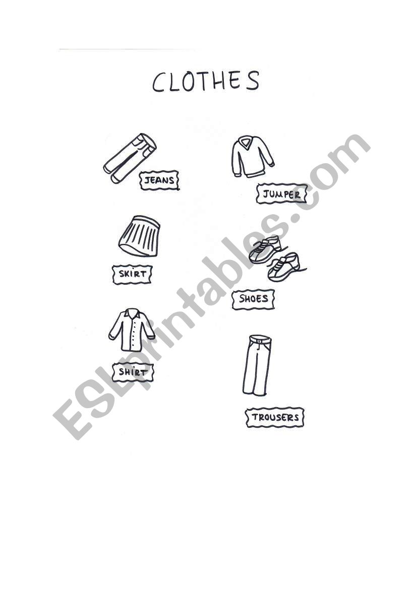 Clothes worksheet