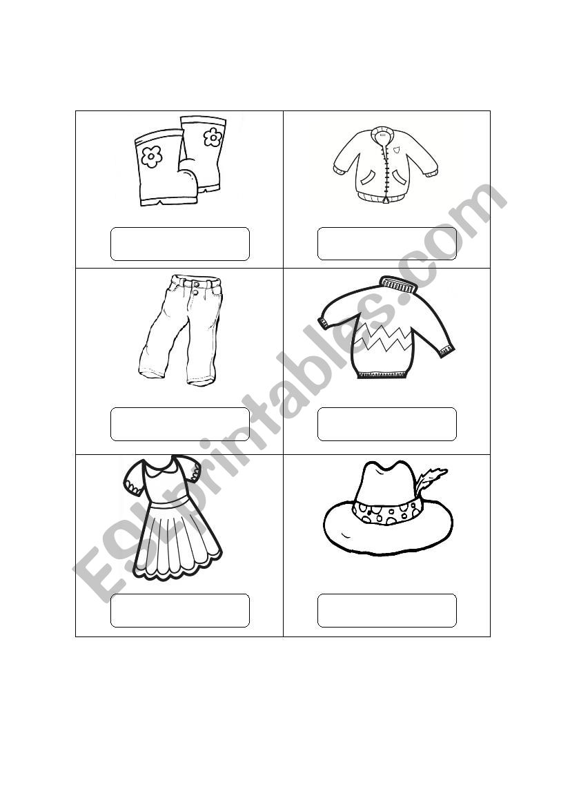 CLOTHES worksheet