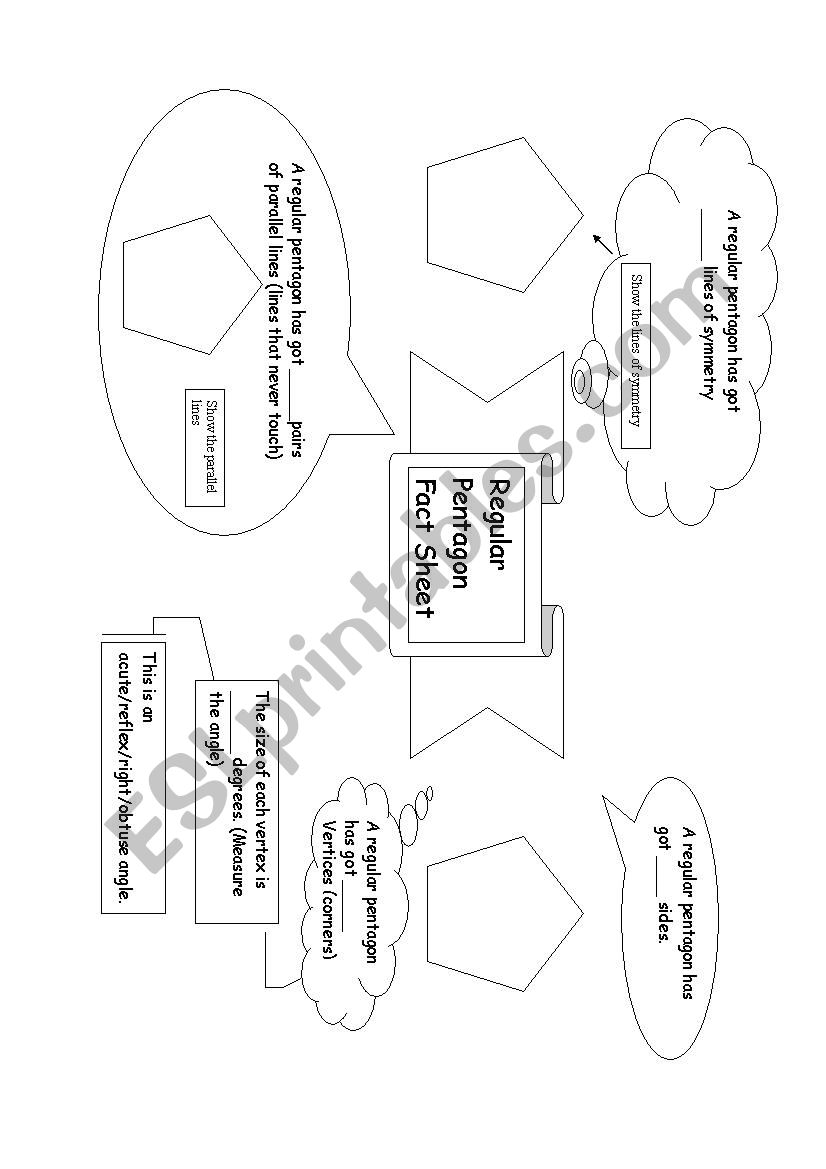 pentagon shape worksheet