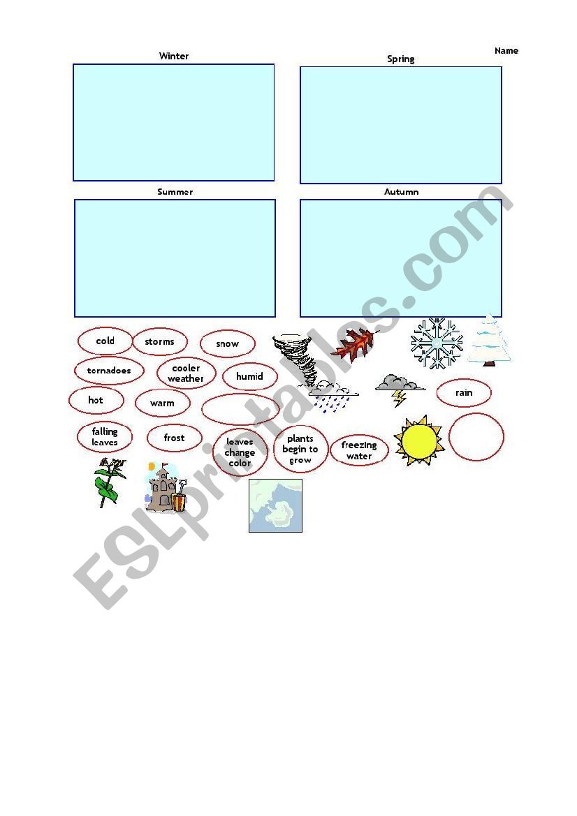 Weather Words worksheet