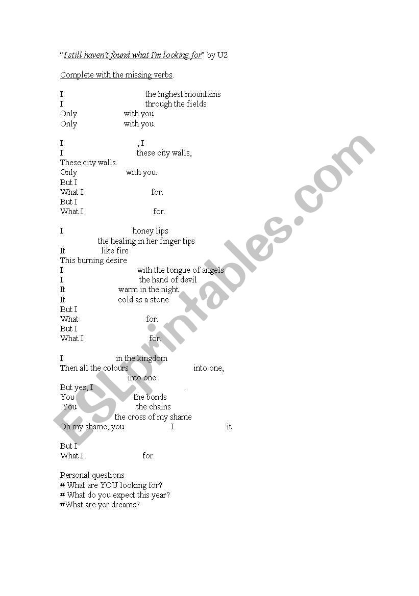 song to practice present perfect