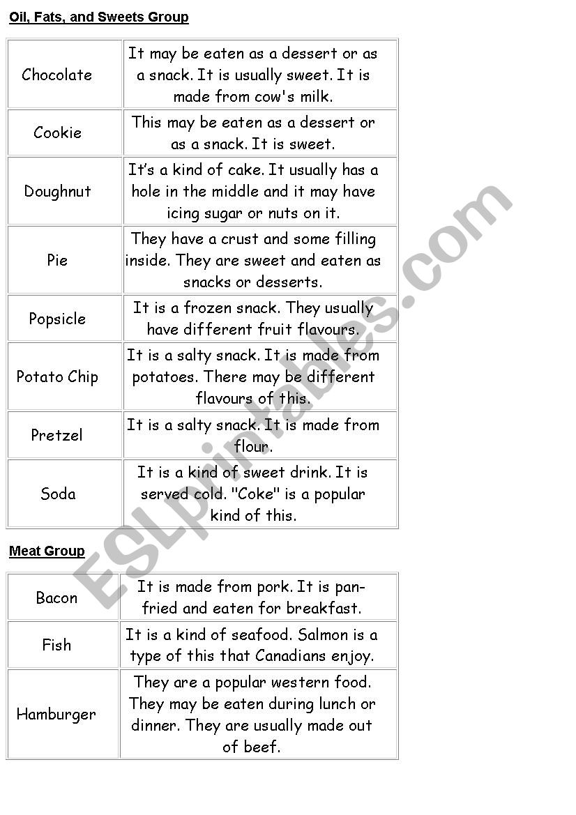 Matching Food  worksheet
