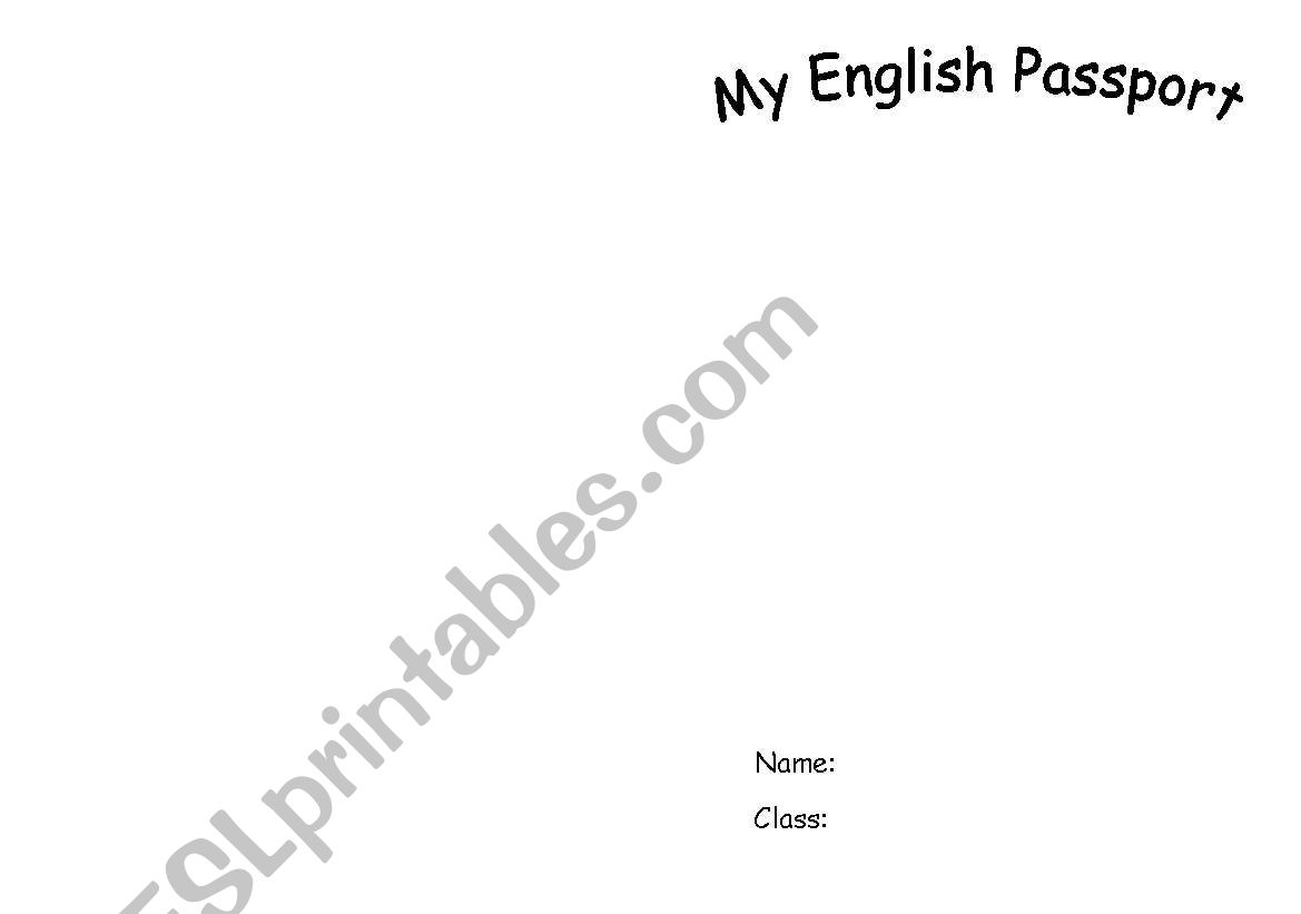 My English Passport worksheet