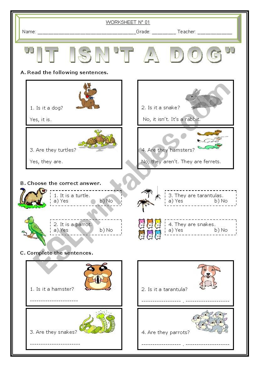 It isn´t a dog worksheet