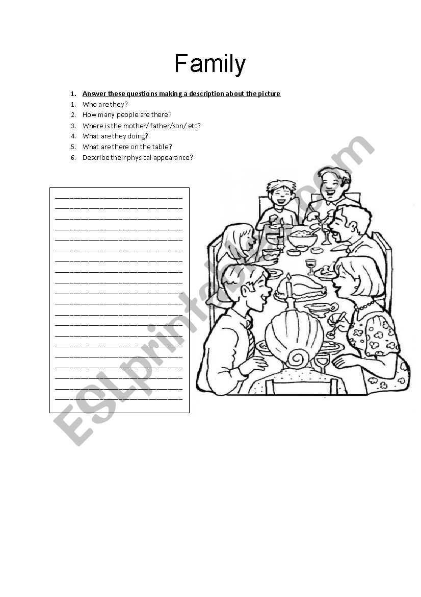 Family worksheet