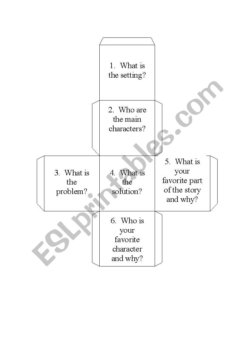 Novel Study Story Cube Worksheet - CfE reading comprehension