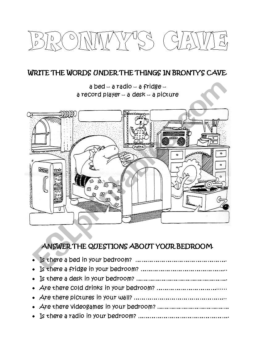 BRONTYS CAVE worksheet