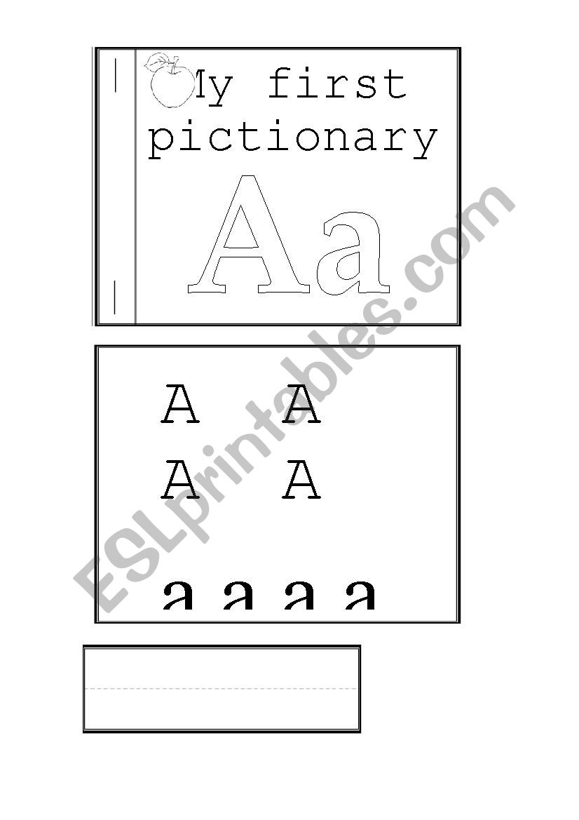 My first pictionary worksheet