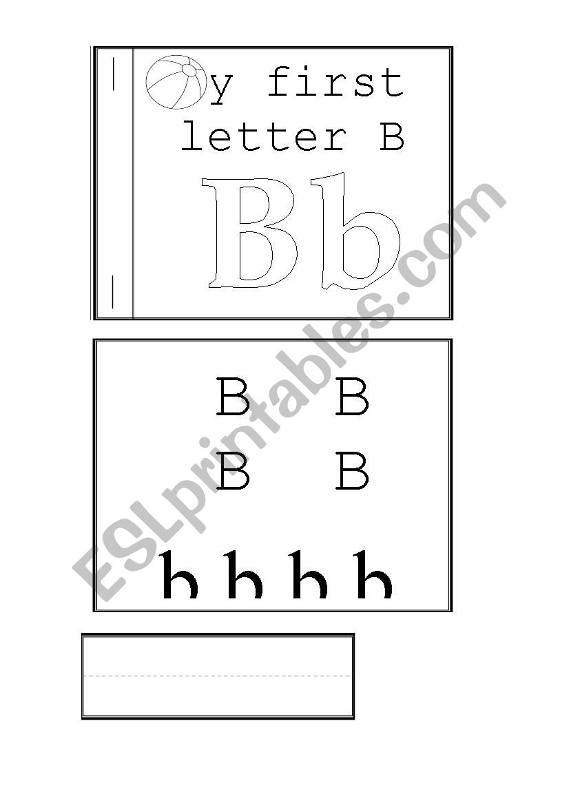 My first pictionary: letter b worksheet