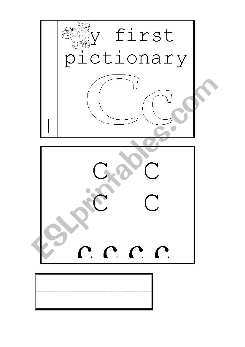 My first pictionary: letter c worksheet