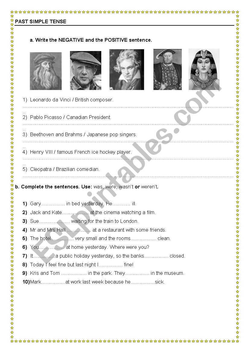 Past Simple Tense Practice worksheet