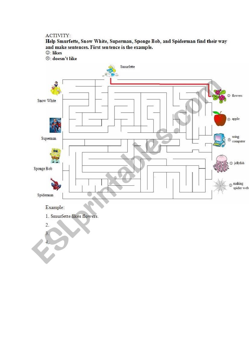 Cartoons worksheet