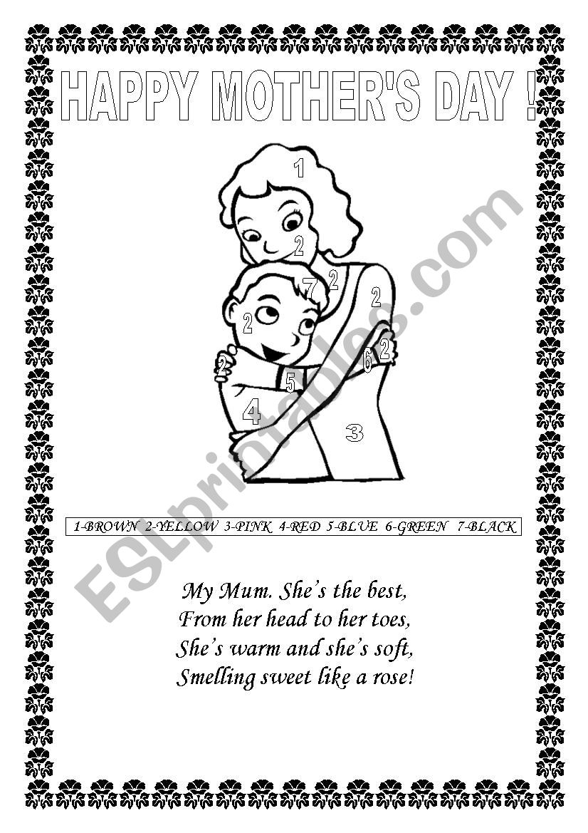 Happy Mother´s Day Esl Worksheet By Ajdol