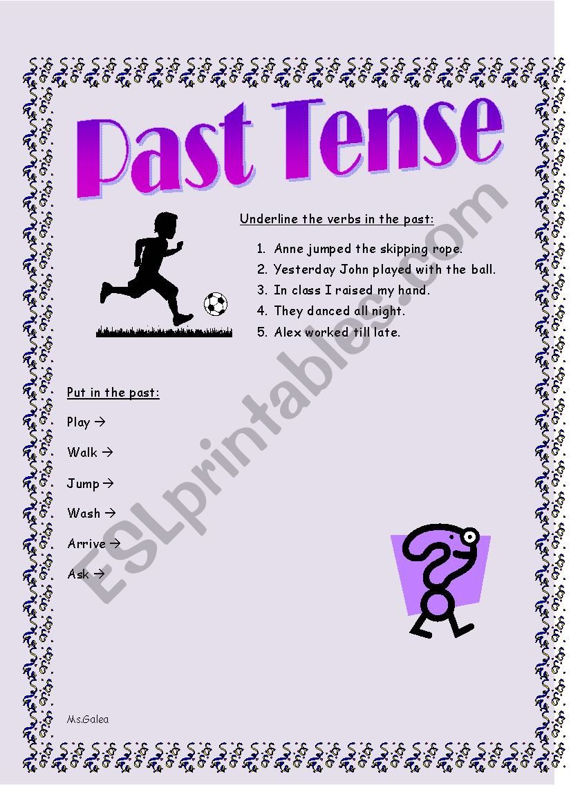 English worksheets: Past Simple Tense