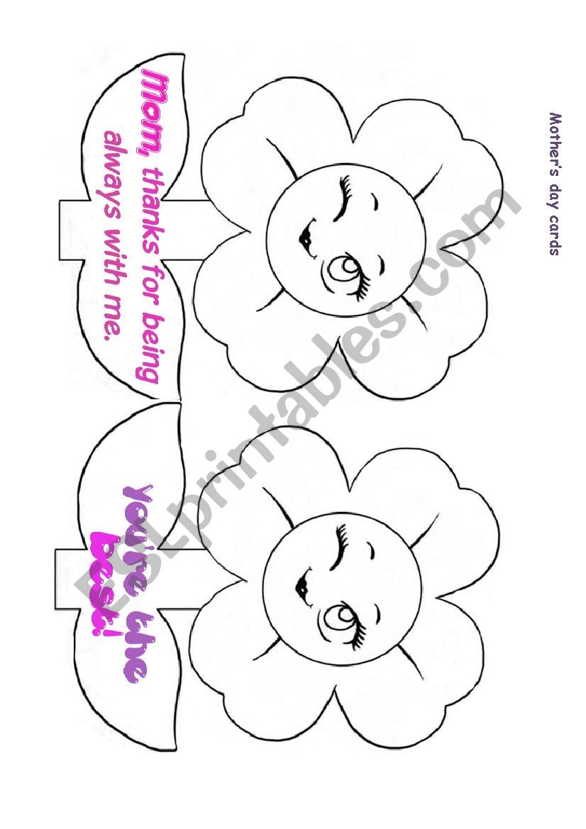 Mother´s Day Cards 1 Esl Worksheet By Sijorumo