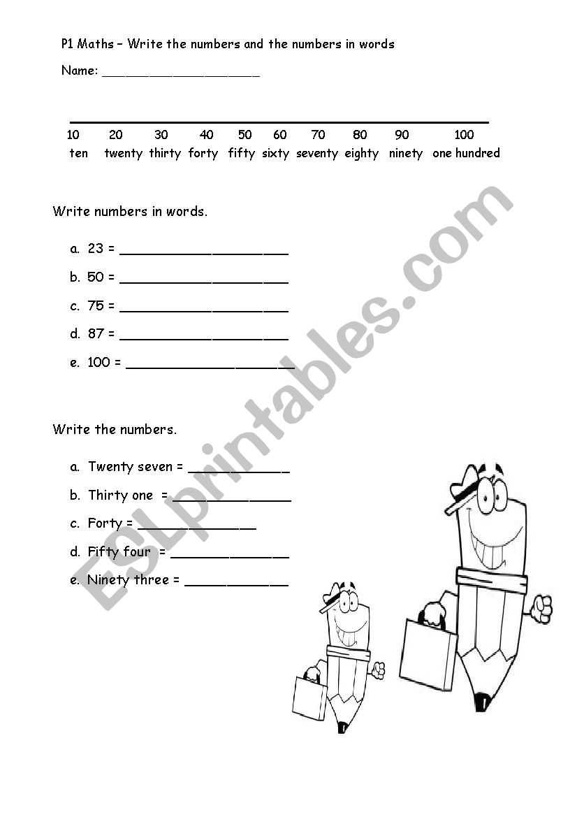 Writing Numbers One To Ten Worksheets Writing Numbers To 100 In Words Maths With Mum Free