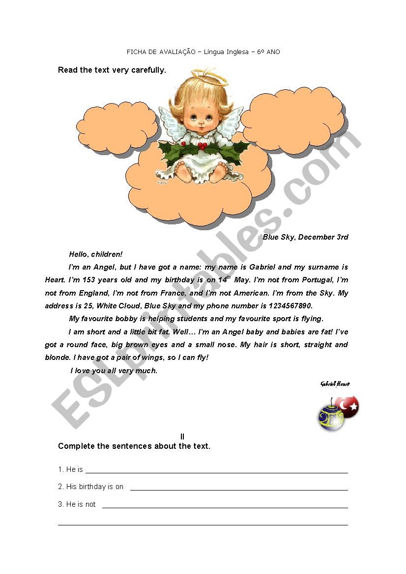 physical description worksheet