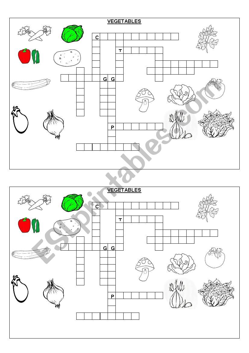 Fruits and vegetables worksheet