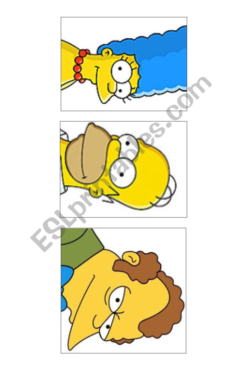 The Simpsons Flashcards worksheet