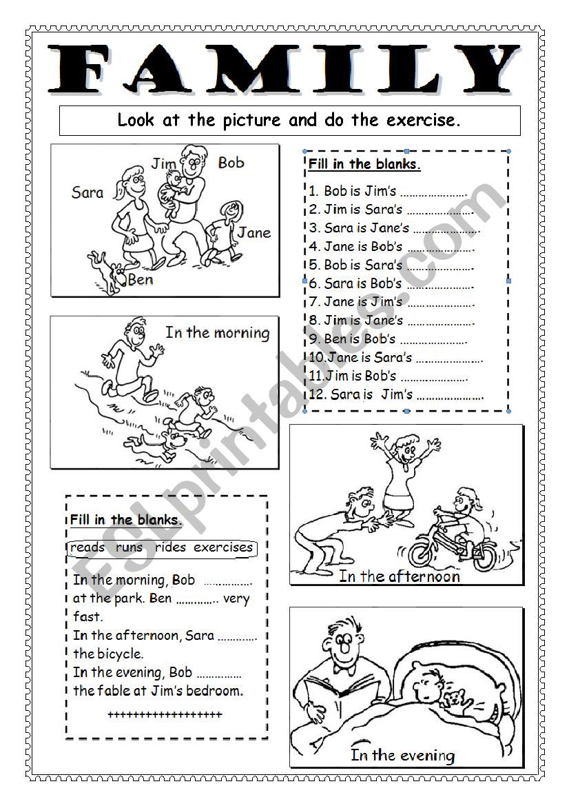 Famiy worksheet