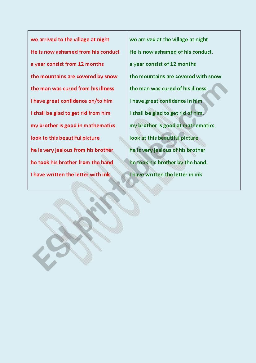 common mistakes in English - PART 2 - ESL worksheet by dellyyaa