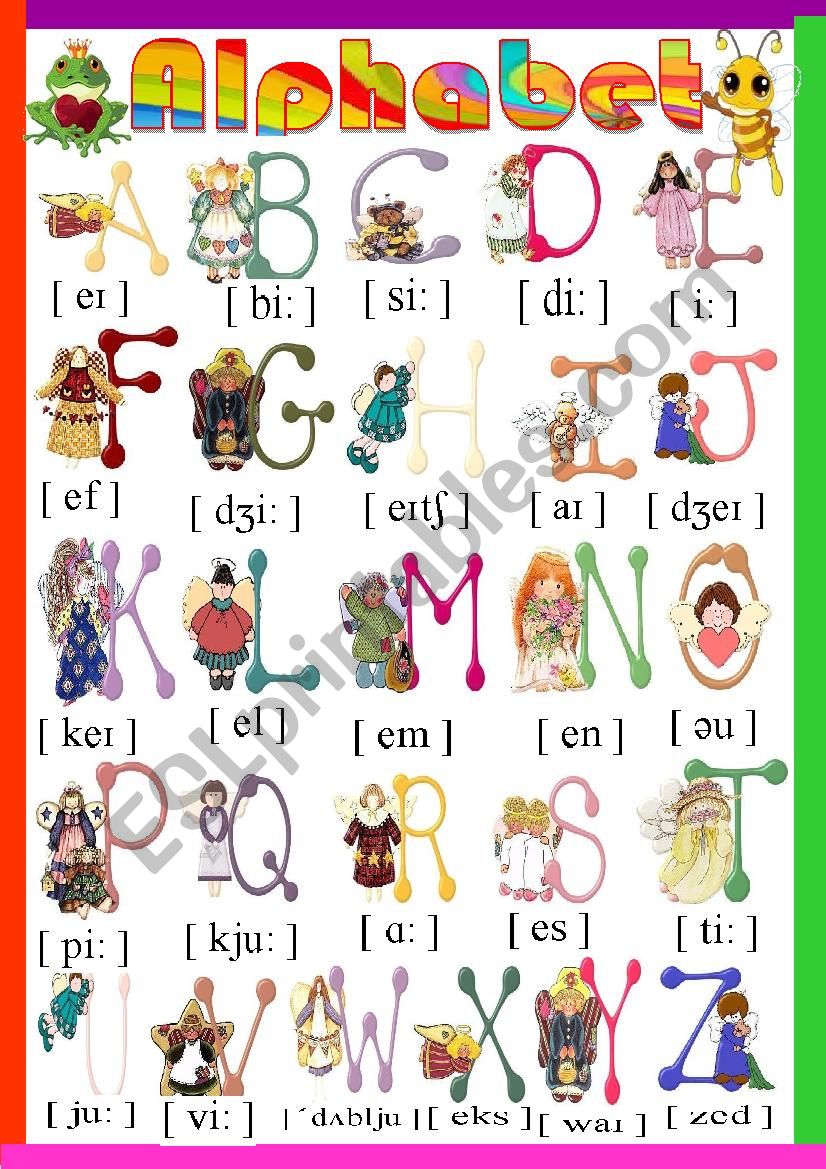 The English alphabet - ESL worksheet by Faiza Amani