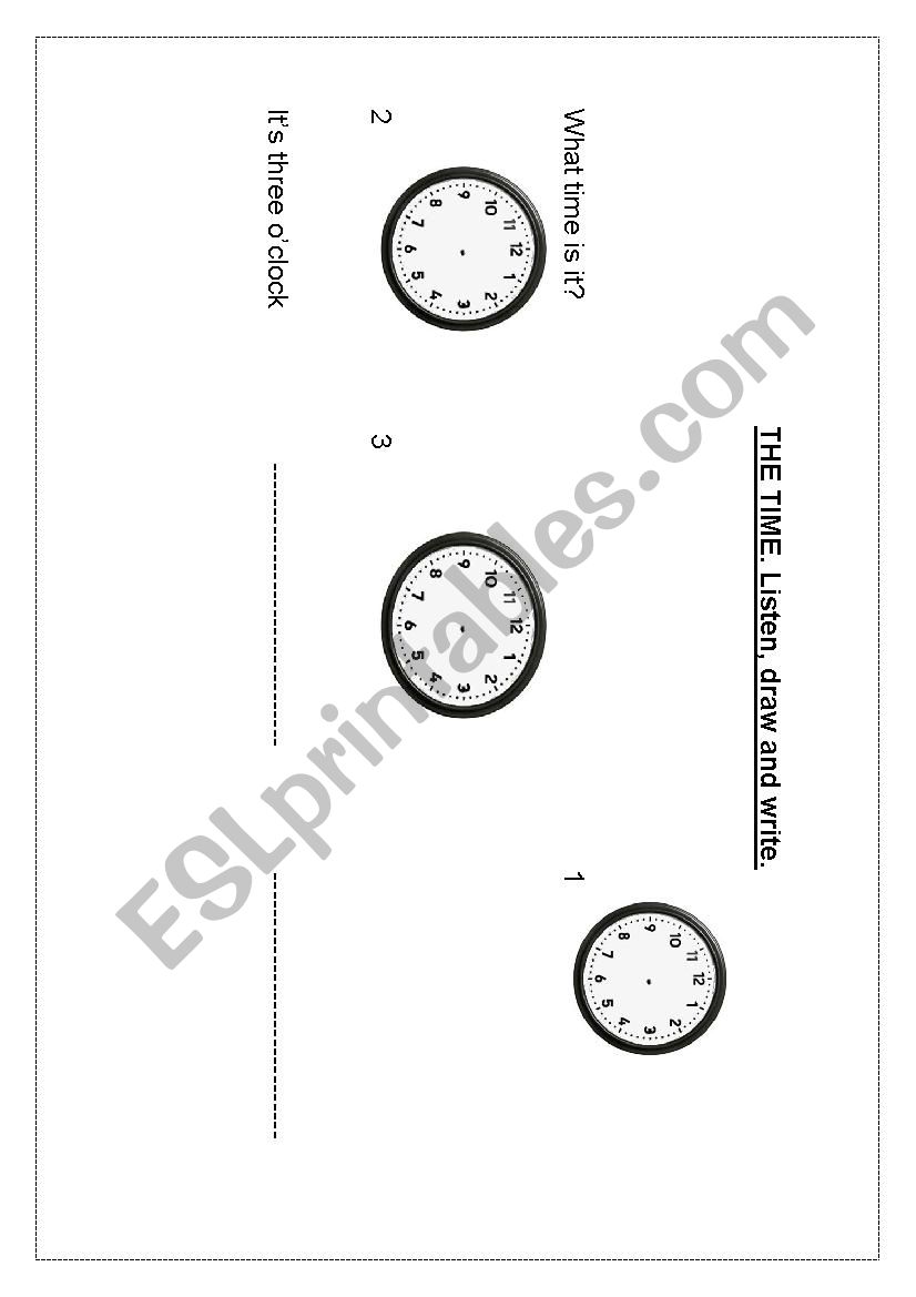 THE TIME worksheet