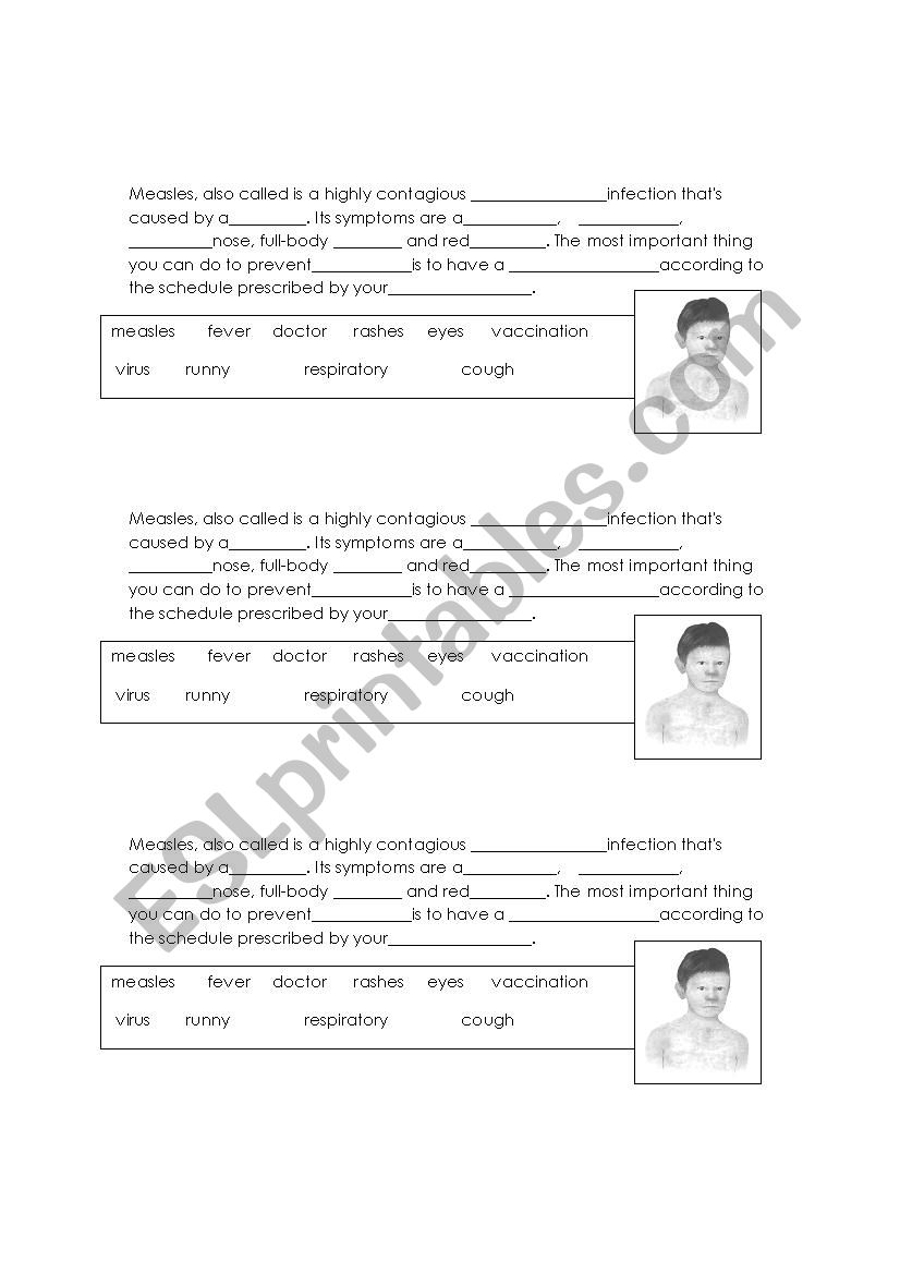 diseases worksheet