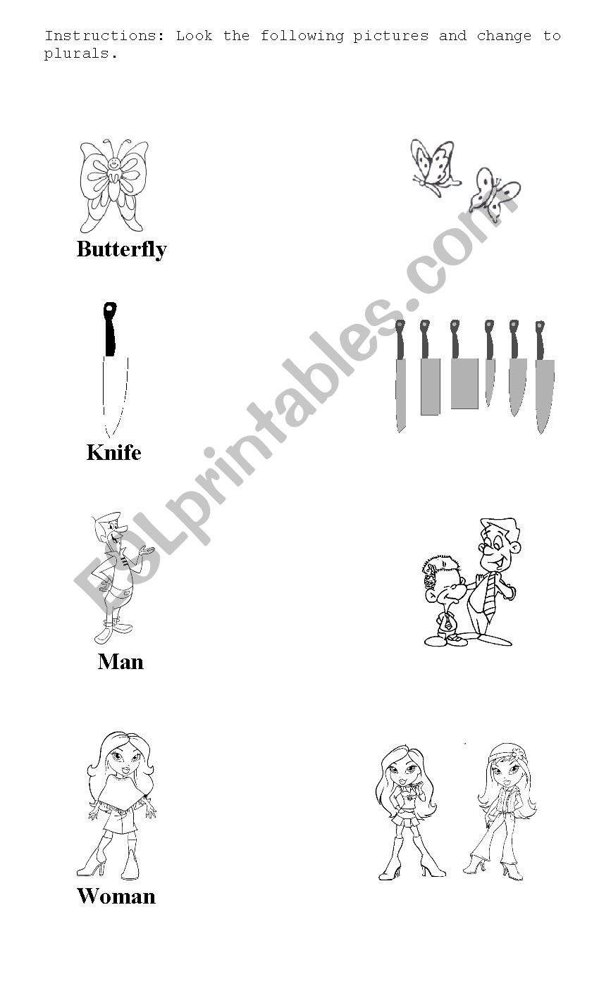 plurals worksheet