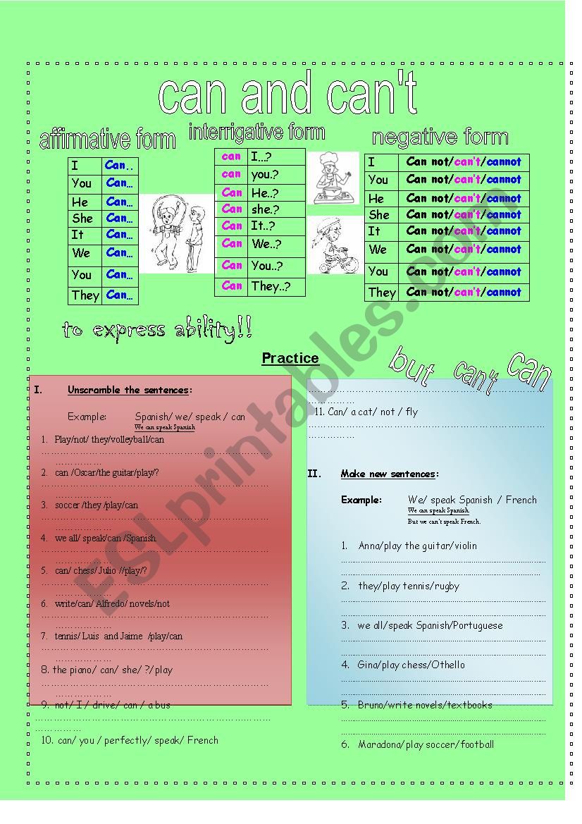 can, cant worksheet