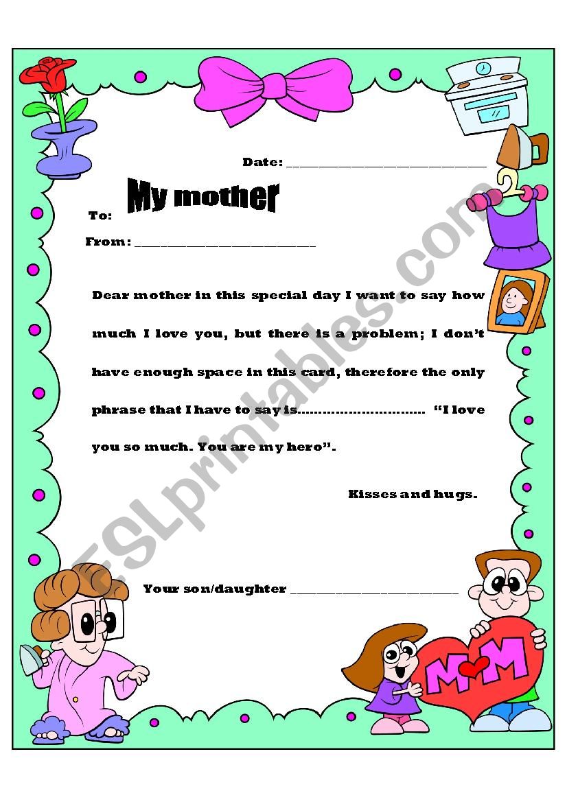 Happy Mother´s Day Esl Worksheet By Miguel Pz