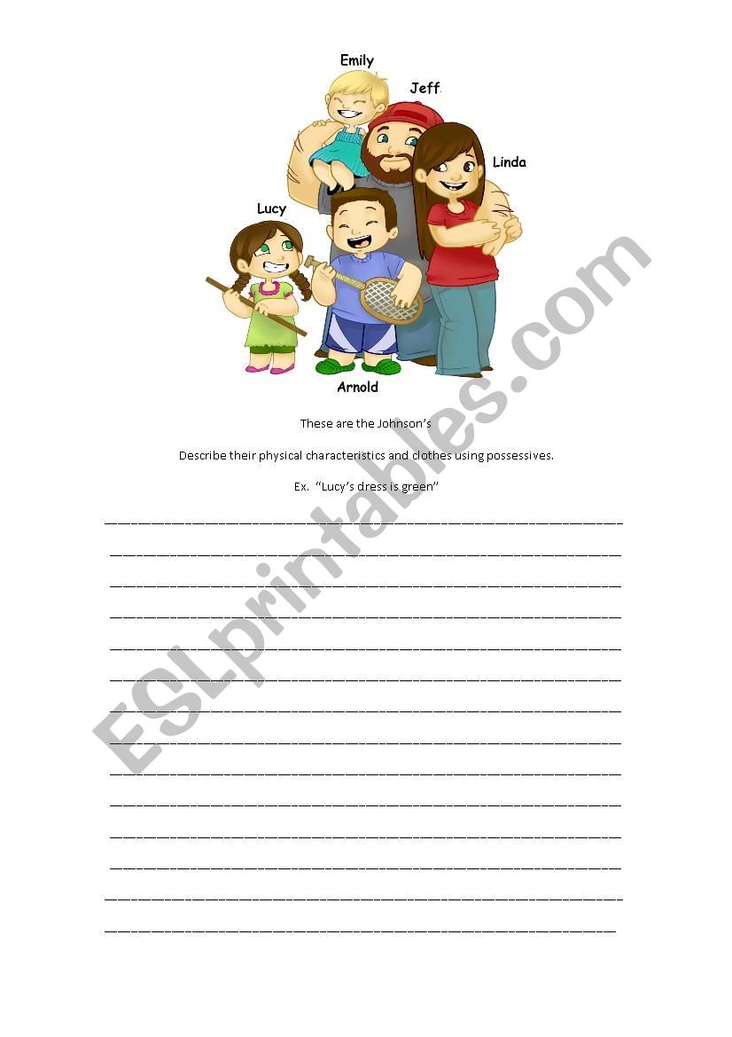 Possessives worksheet