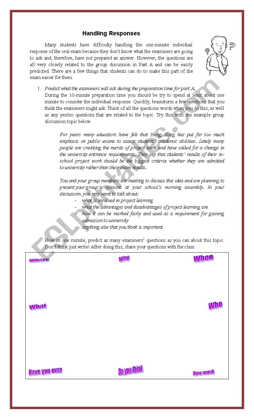 Giving an organized coherent response