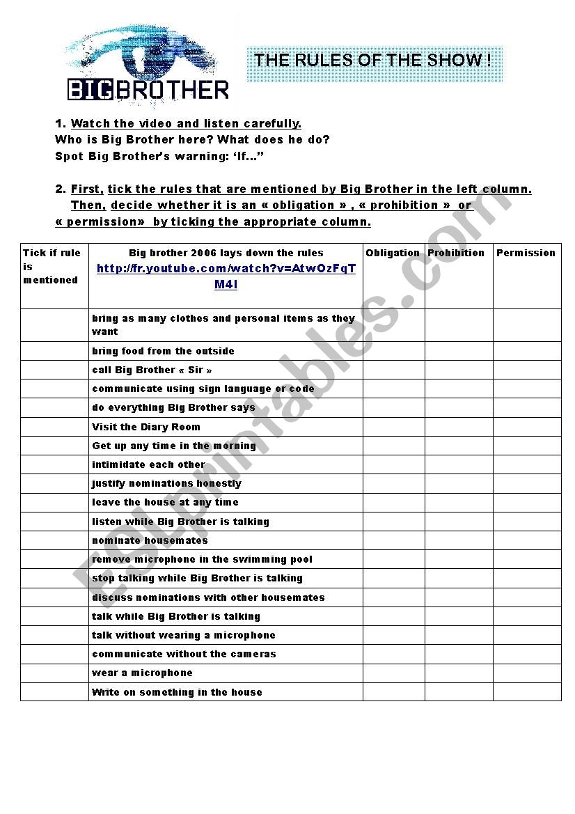 reality-tv-the-rules-in-the-big-brother-s-house-esl-worksheet-by