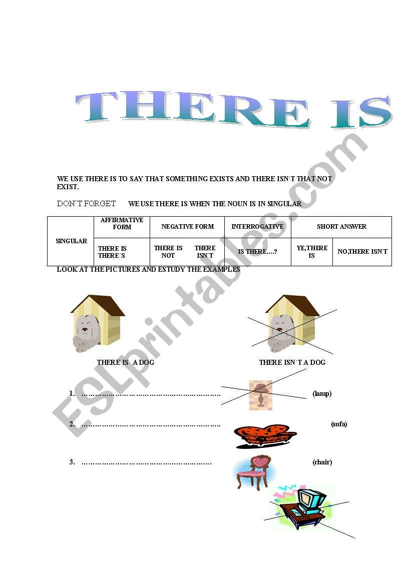 THERE IS worksheet
