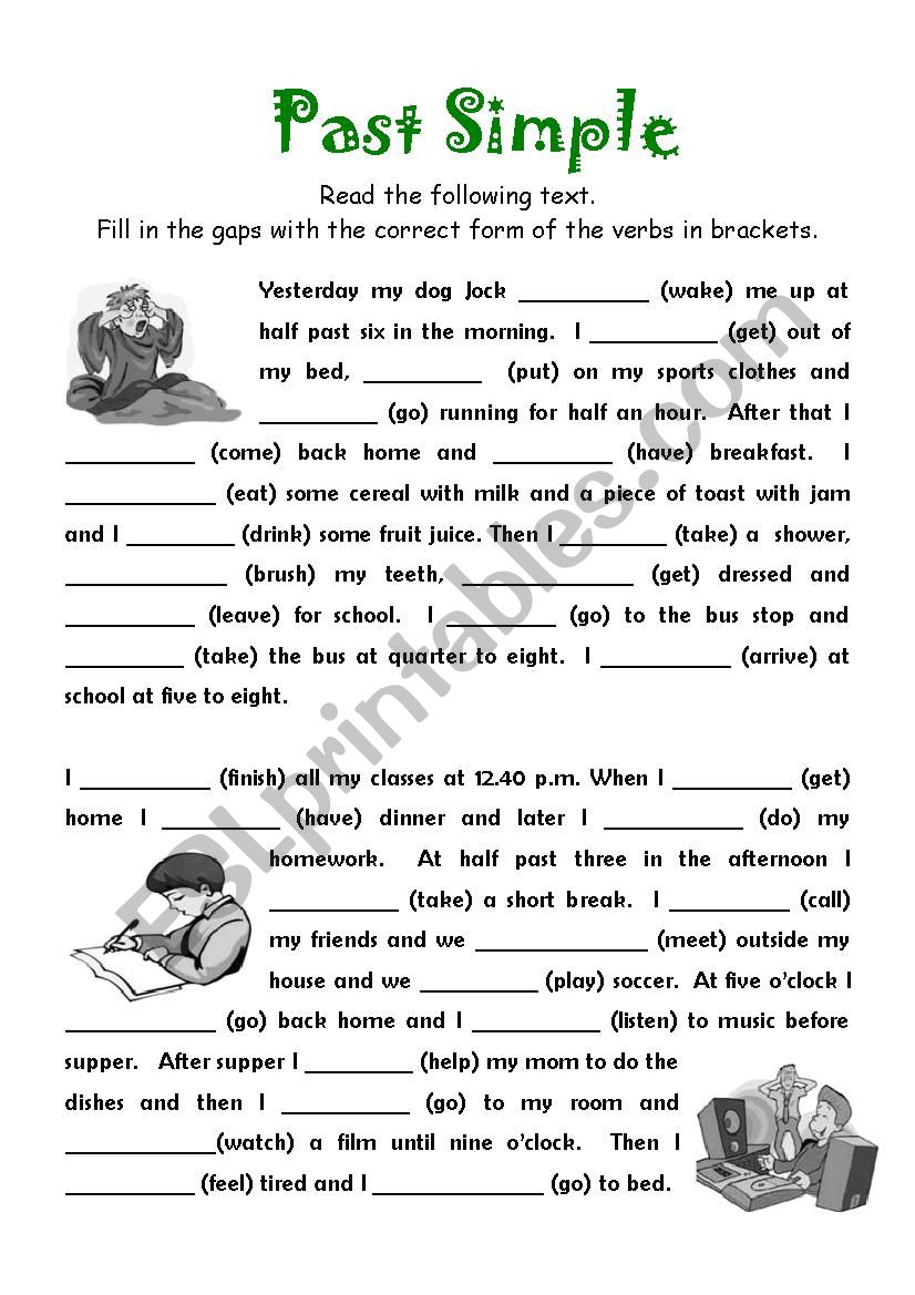 Past Simple Regular And Irregular Verbs Esl Worksheet By Diana 