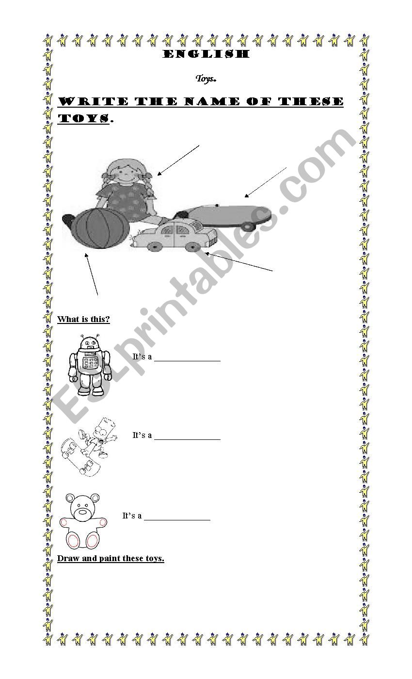 Toys worksheet