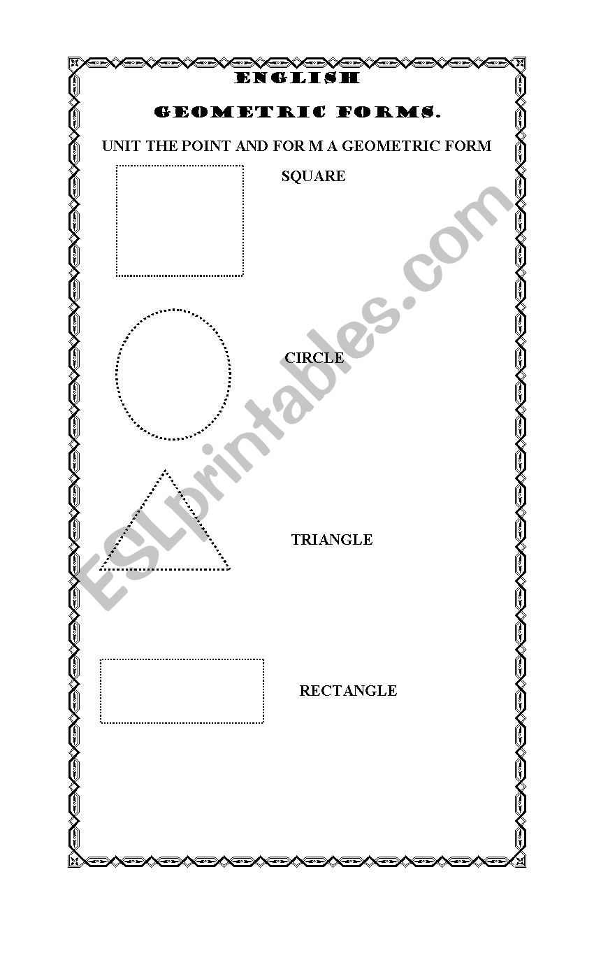 Geometric forms worksheet