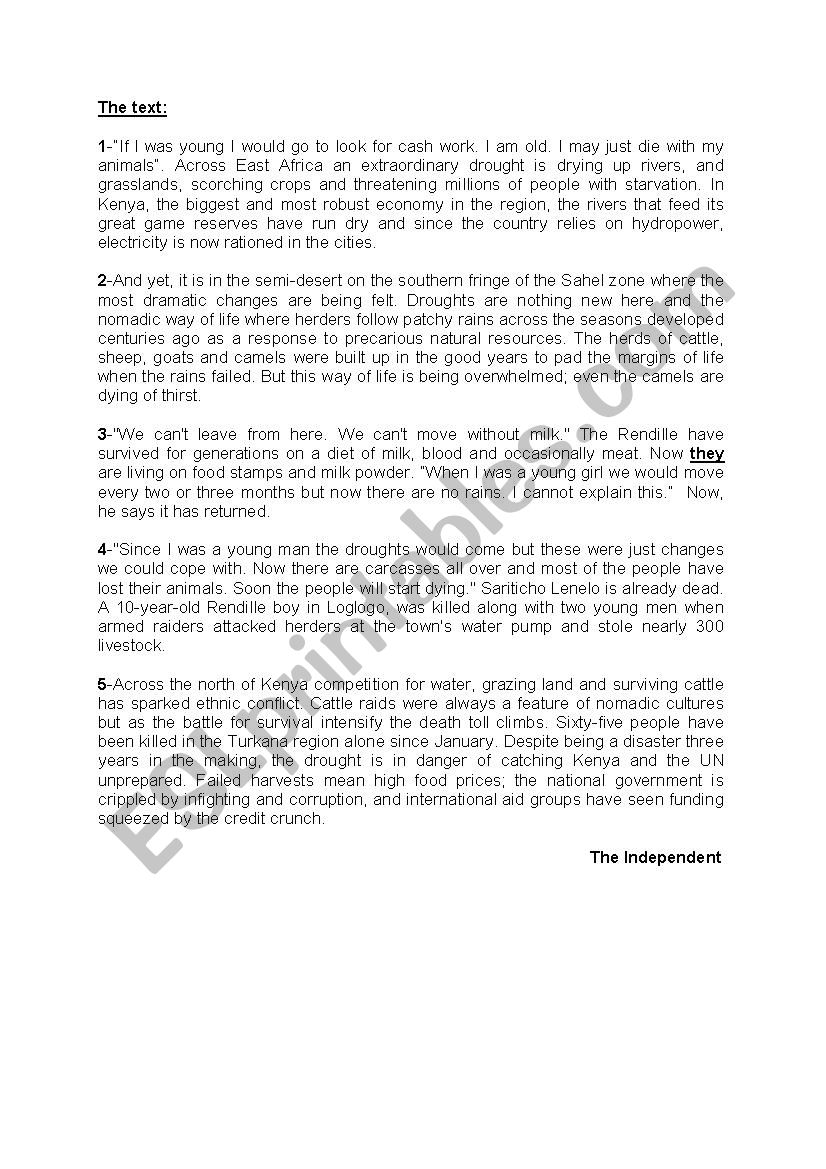 end of termtest n°3 for 3rd year - ESL worksheet by meriem12