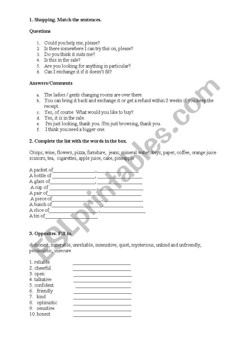 Test worksheet