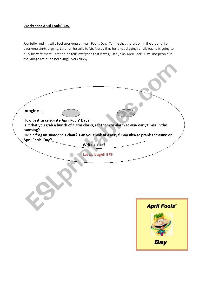 Aprilss fools day worksheet