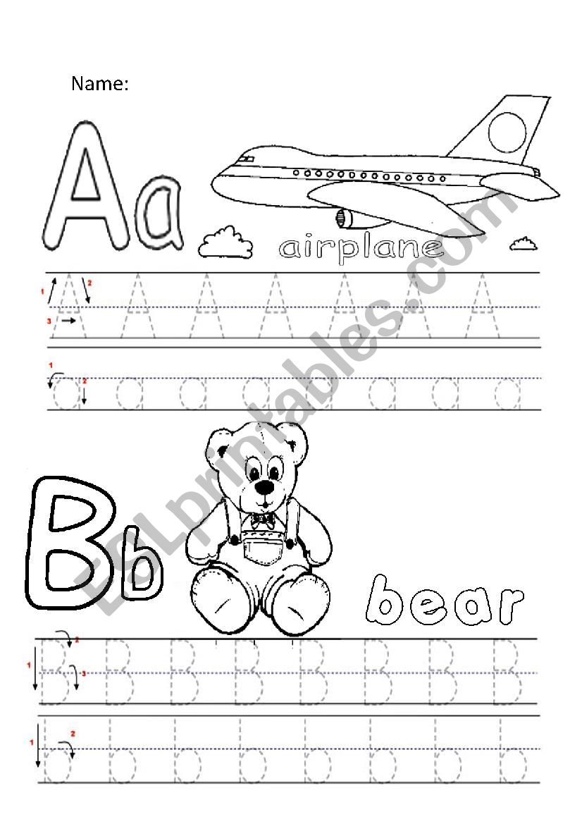Letter A And B Worksheet